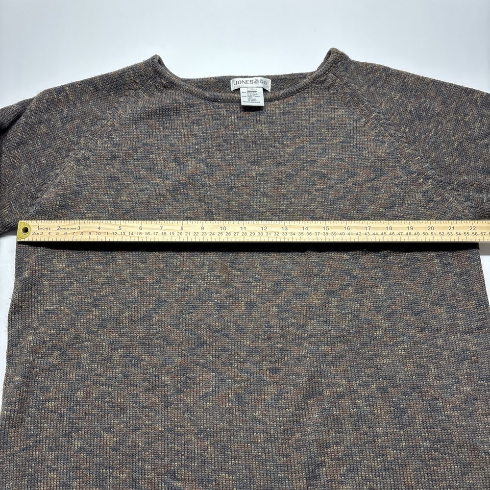 Jones & Co Wool Sweater Large Brown Knit With Hints Of Green - Picture 4 of 9